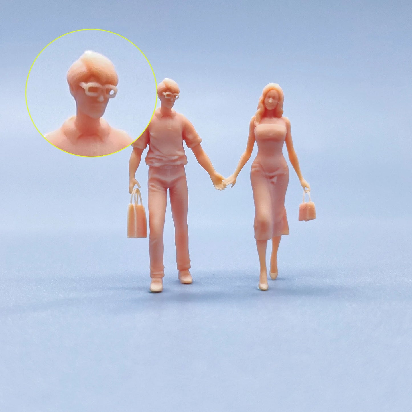 1/64 1/43 Figurines Scale Model Resin Shopping Couple Holding Hands Uncolored Miniatures Diorama Hand-painted V117 V223
