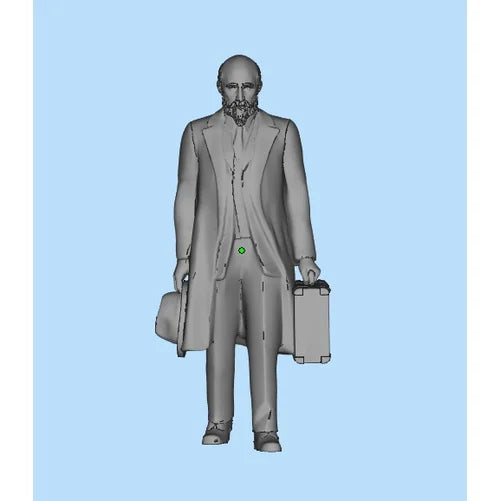 1/64 1/43 Scale Model Resin The Man with The Hat and Box Uncolored Miniature Diorama Hand-painted S930