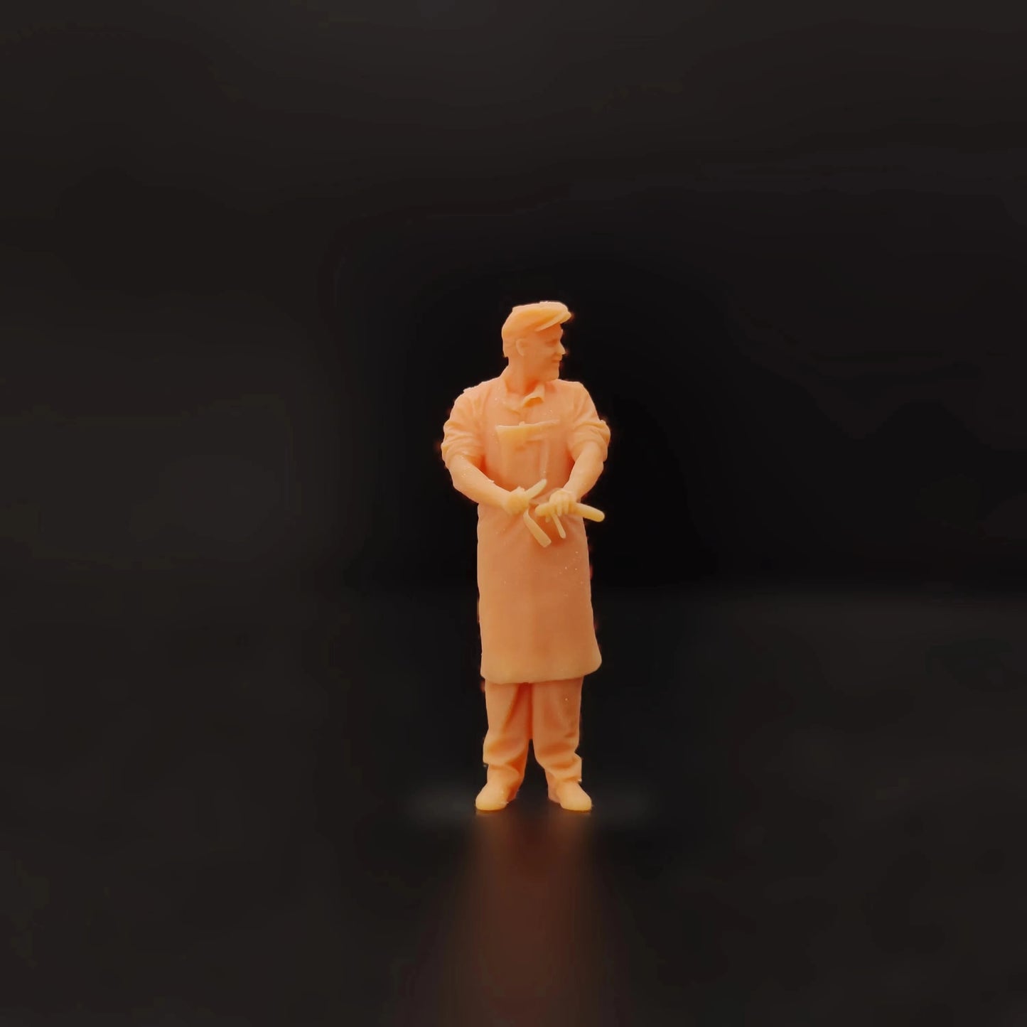 1/64 1/43 Scale Model Resin Chef Cuts Ham and Kneads Dough Uncolored Miniature Diorama Hand-painted T622 T623