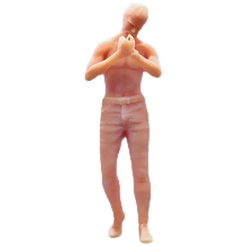 1/64 1/43 Figurines Scale Model Resin Bowing His Lighting A Cigarette Hu Ziman Uncolored Miniatures Diorama Hand-painted V121