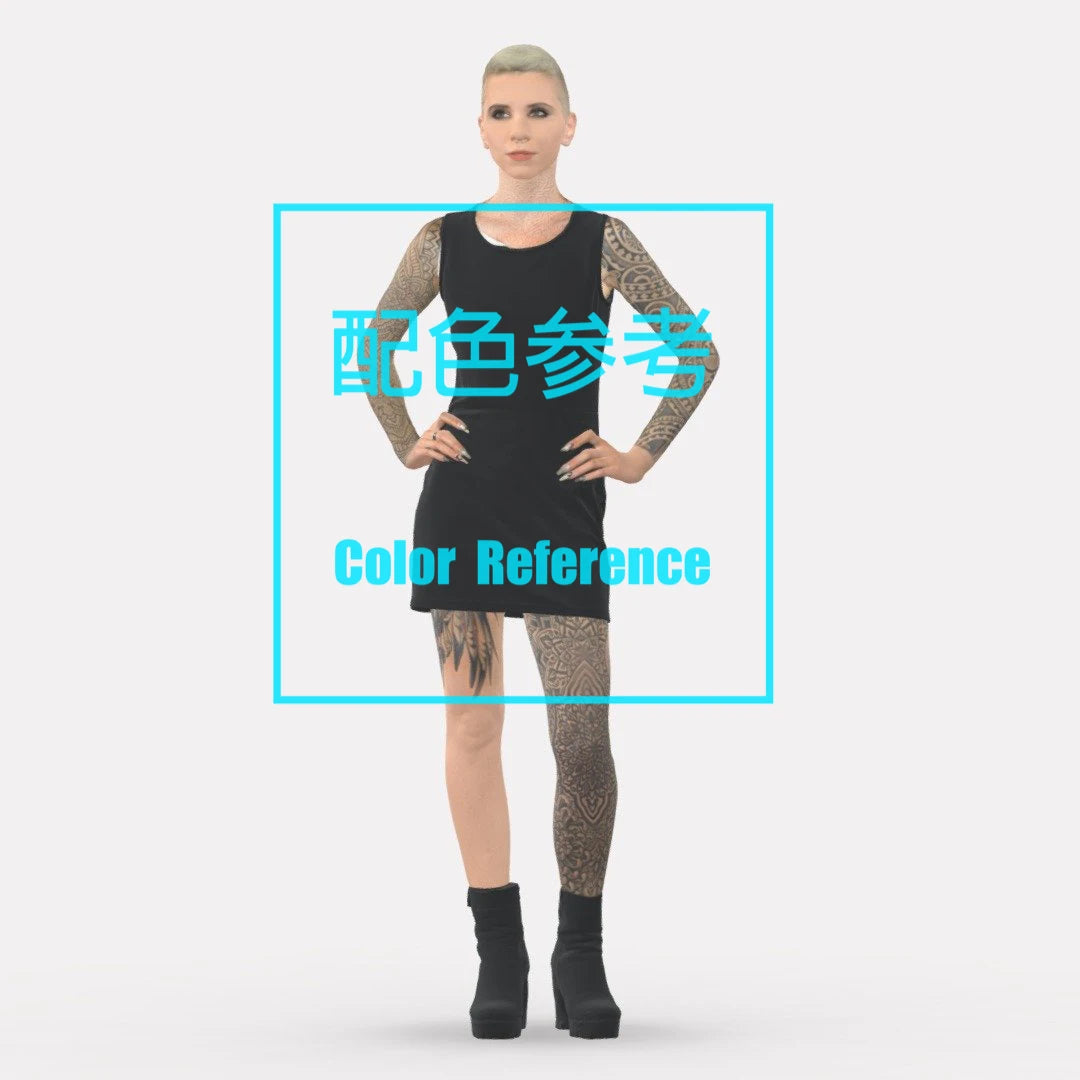 1/64 1/43 Figurines Scale Model Resin Short Skirt Girl Uncolored Miniatures Diorama Hand-painted L108