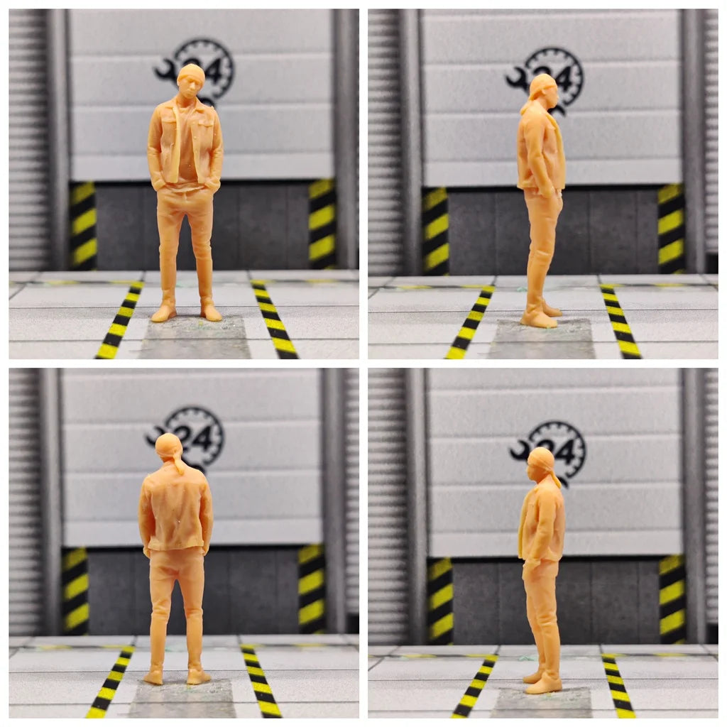 1/64 1/43 Scale Model Resin Mountain Racer Film Characters Uncolored Miniature Diorama Hand-painted T101-104