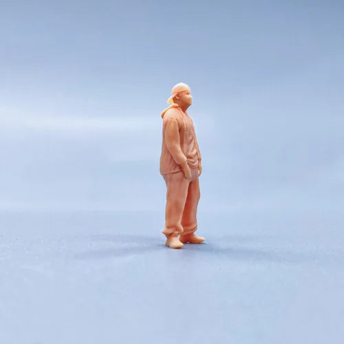 1/64 1/43 Figurines Scale Model Resin Hip Hop Men's Hood Decadent Uncolored Miniatures Diorama Hand-painted V107
