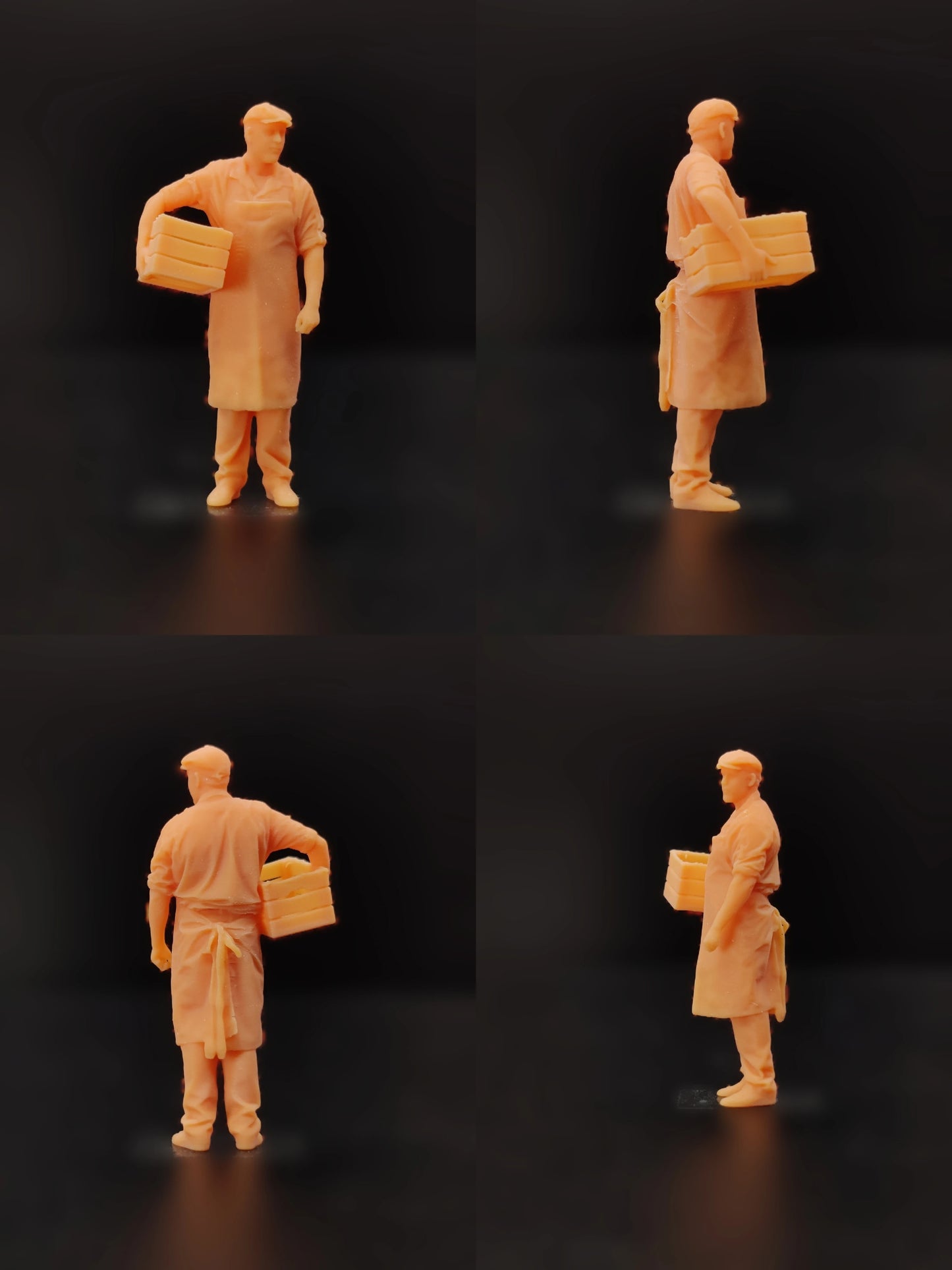 1/64 1/43 Scale Model Resin The Box Carrying Tallyman Carries The Box Uncolored Miniature Diorama Hand-painted T624 T625 T626