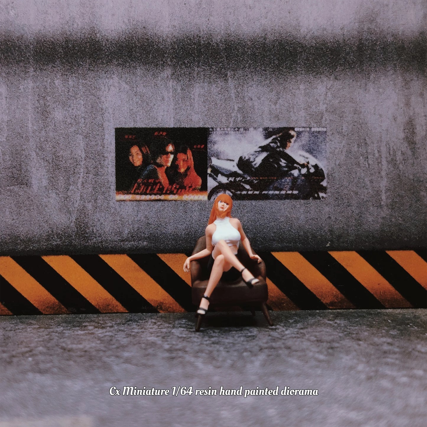 Cx Miniatures Diorama 1/64 Scale Figurines Model Female Boss&chair Collection Hand-painted