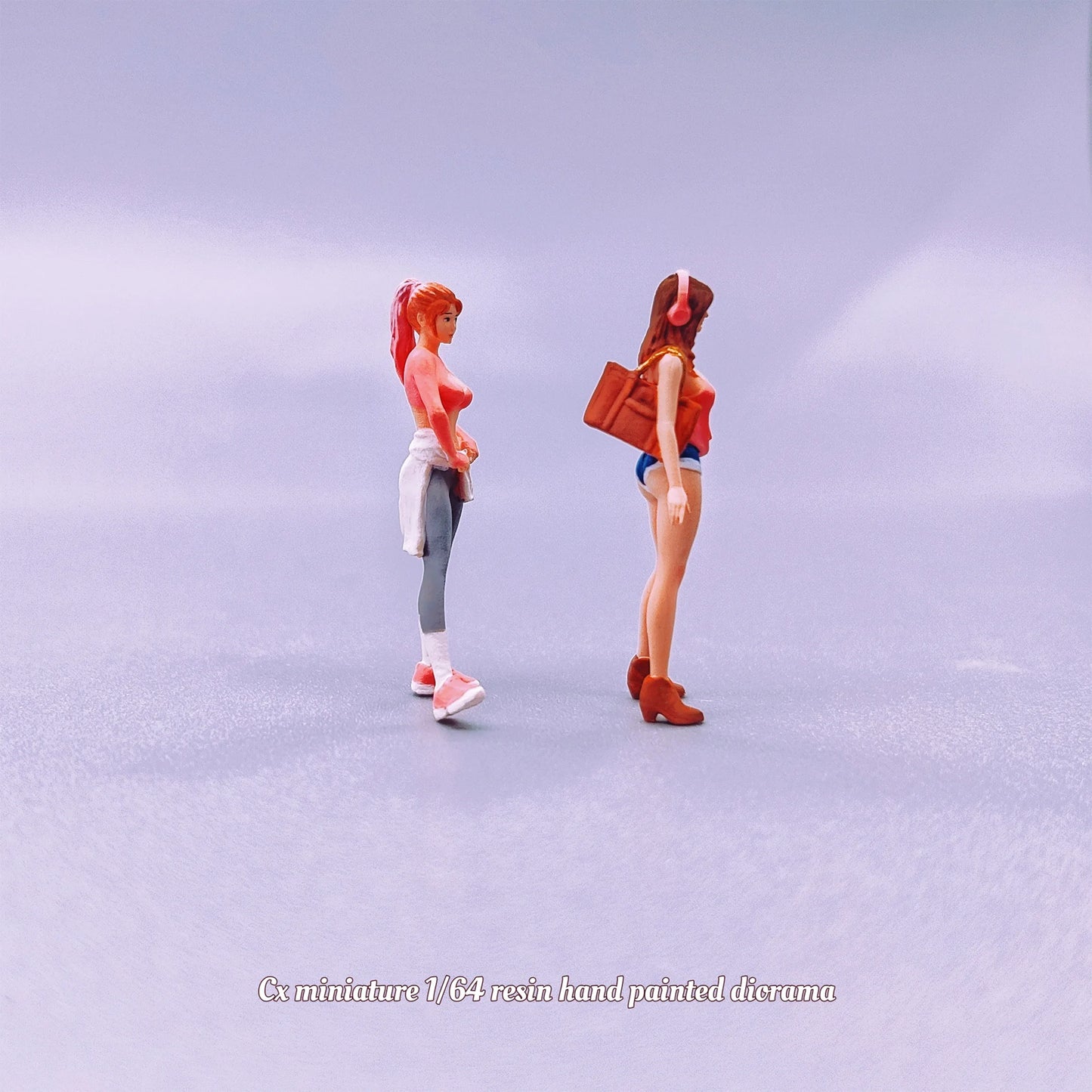 Cx Miniatures Diorama 1/64 Scale Figurines Model Realistic Figures of Fitness Girls Collection Hand-painted