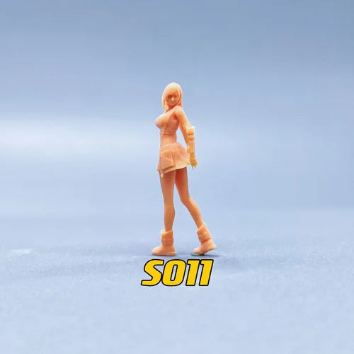 1/64 1/43 Figurines Scale Model Resin Tifa Uncolored Miniatures Diorama Hand-painted V511 V512