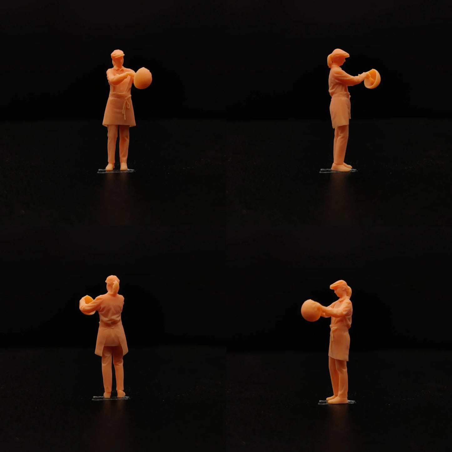 1/64 1/43 Scale Model Resin Waiter Uncolored Miniature Diorama Hand-painted T717 T718