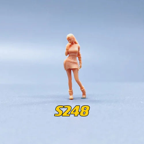 1/64 1/43 Figurines Scale Model Resin Tifa Uncolored Miniatures Diorama Hand-painted V511 V512