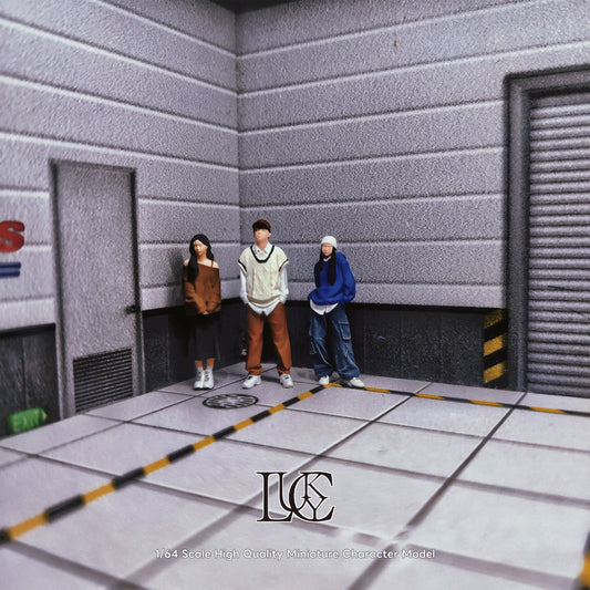 Lucky Studio 1/64 Scale Figurines Model Trendy Party Trio Collection Miniature Hand-painted