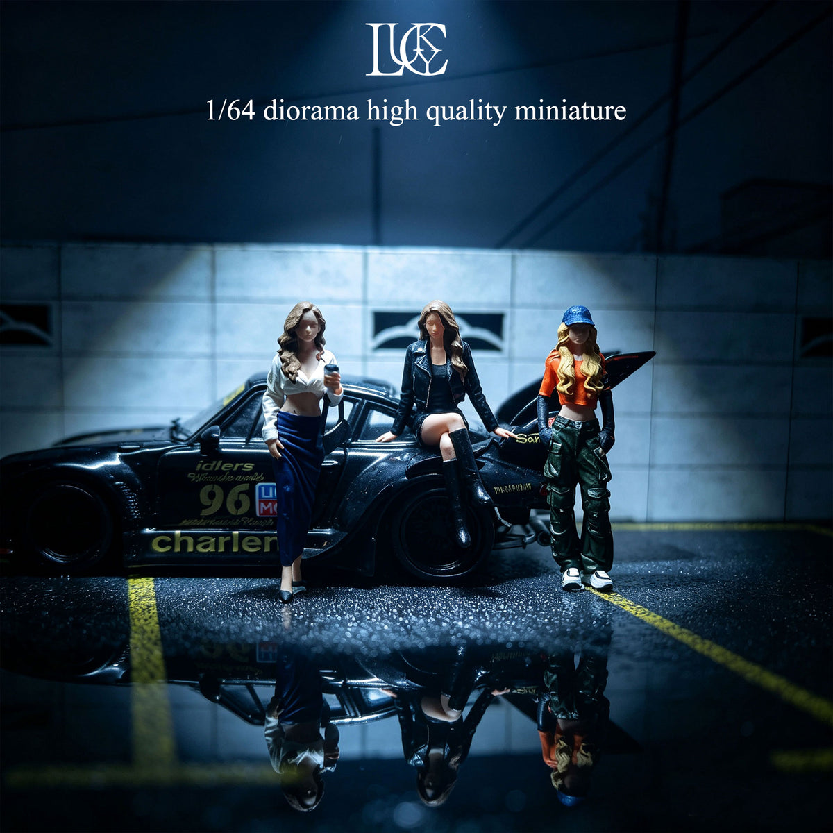 Lucky Studio 1/64 Scale Figurines Model Revenge Sisters Trio Collection Miniature Hand-painted