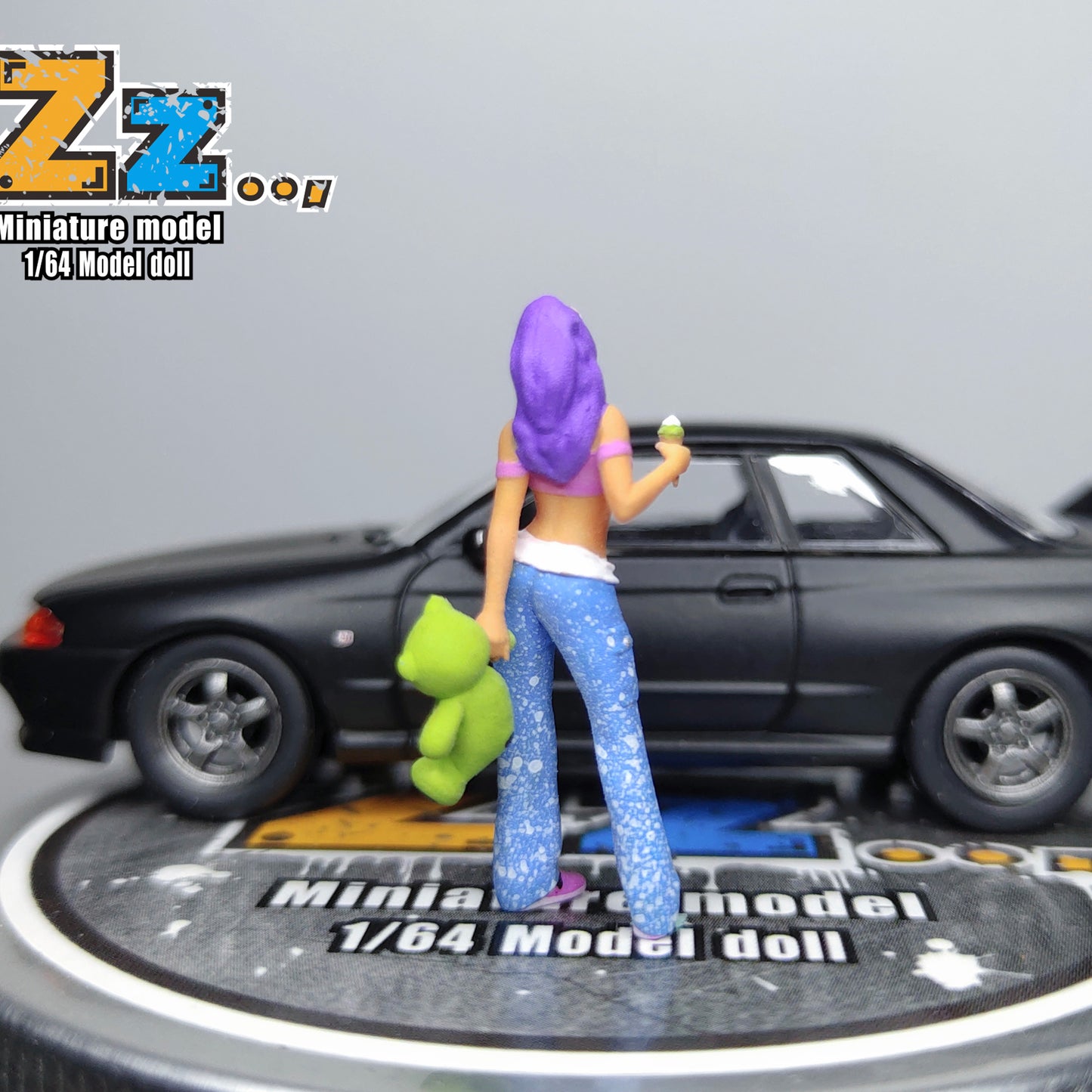 Zz Studio 1/64 Figure Model Smash The Bear Girl Collection Miniature Hand-painted