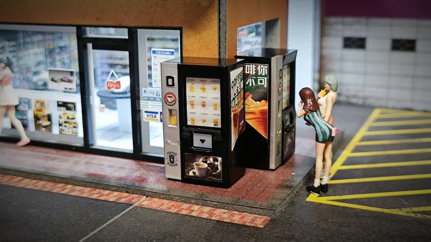 WX-MADE 1/64 Scale Figurines Model New Coffee Vending Machine Collection Miniature Hand-painted