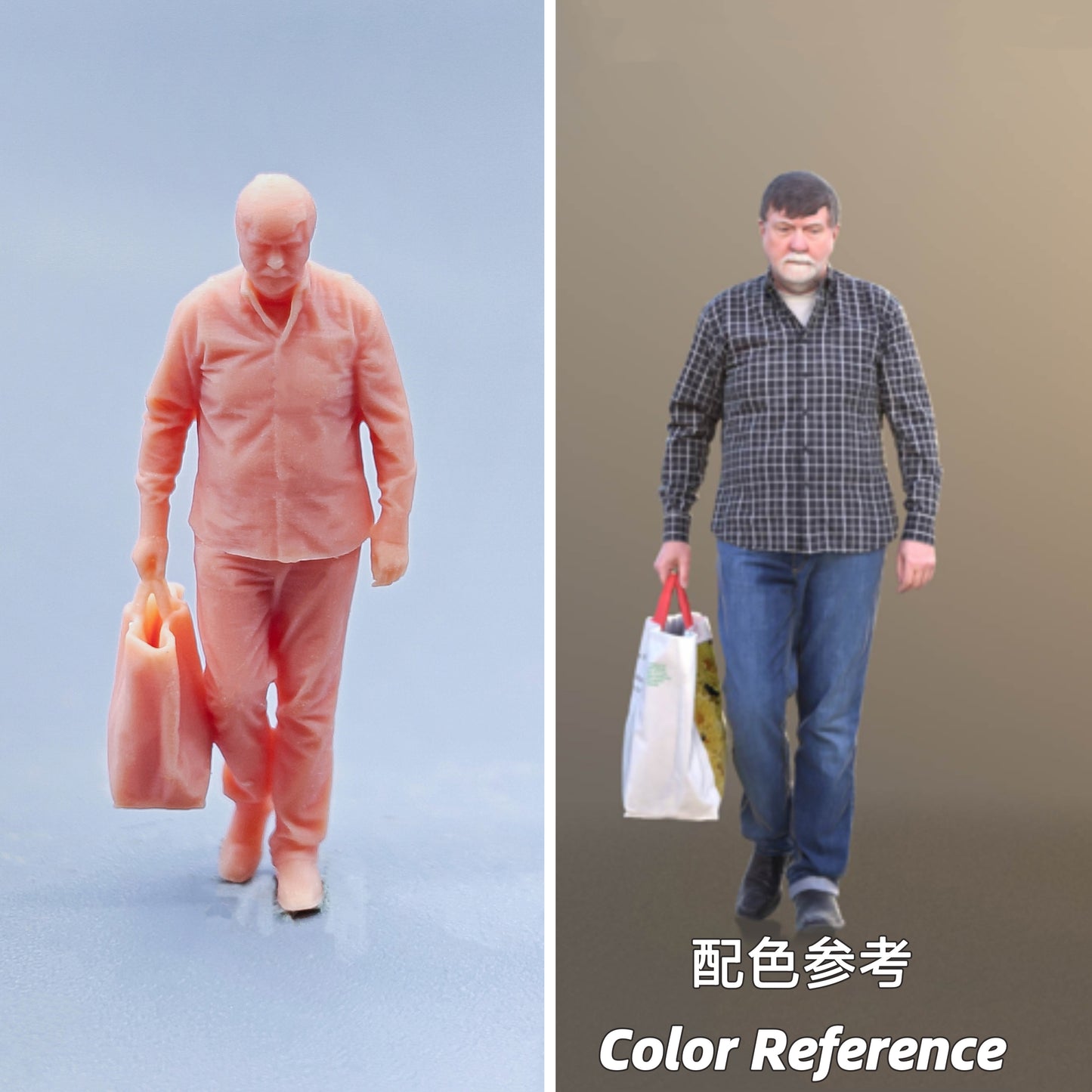 1/64 1/43 Figurines Scale Model Resin Shopping Couple Uncolored Miniatures Diorama Hand-painted D309 D310