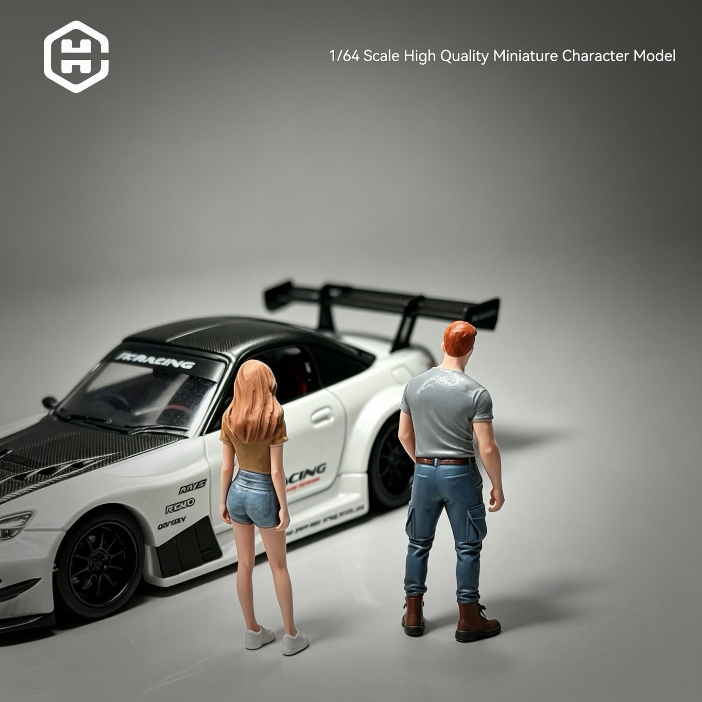 EHC Model 1/64 Scale Figurines Model Hunk & Hottie Duo Collection Miniature Hand-painted