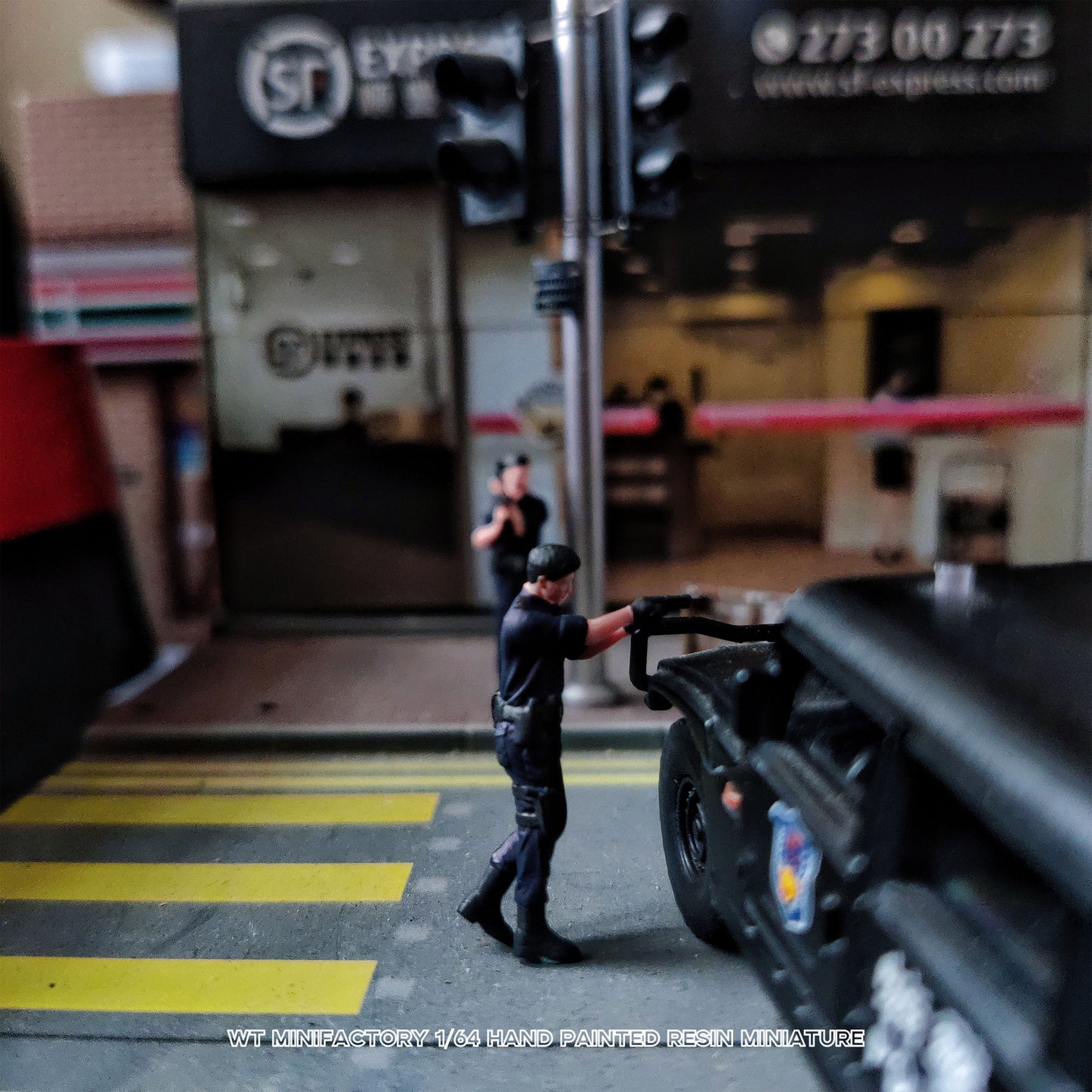 WT Minifactory 1/64 Scale Figurines Model Hong Kong-style Police and Gang Ster Collection Miniature Hand-painted