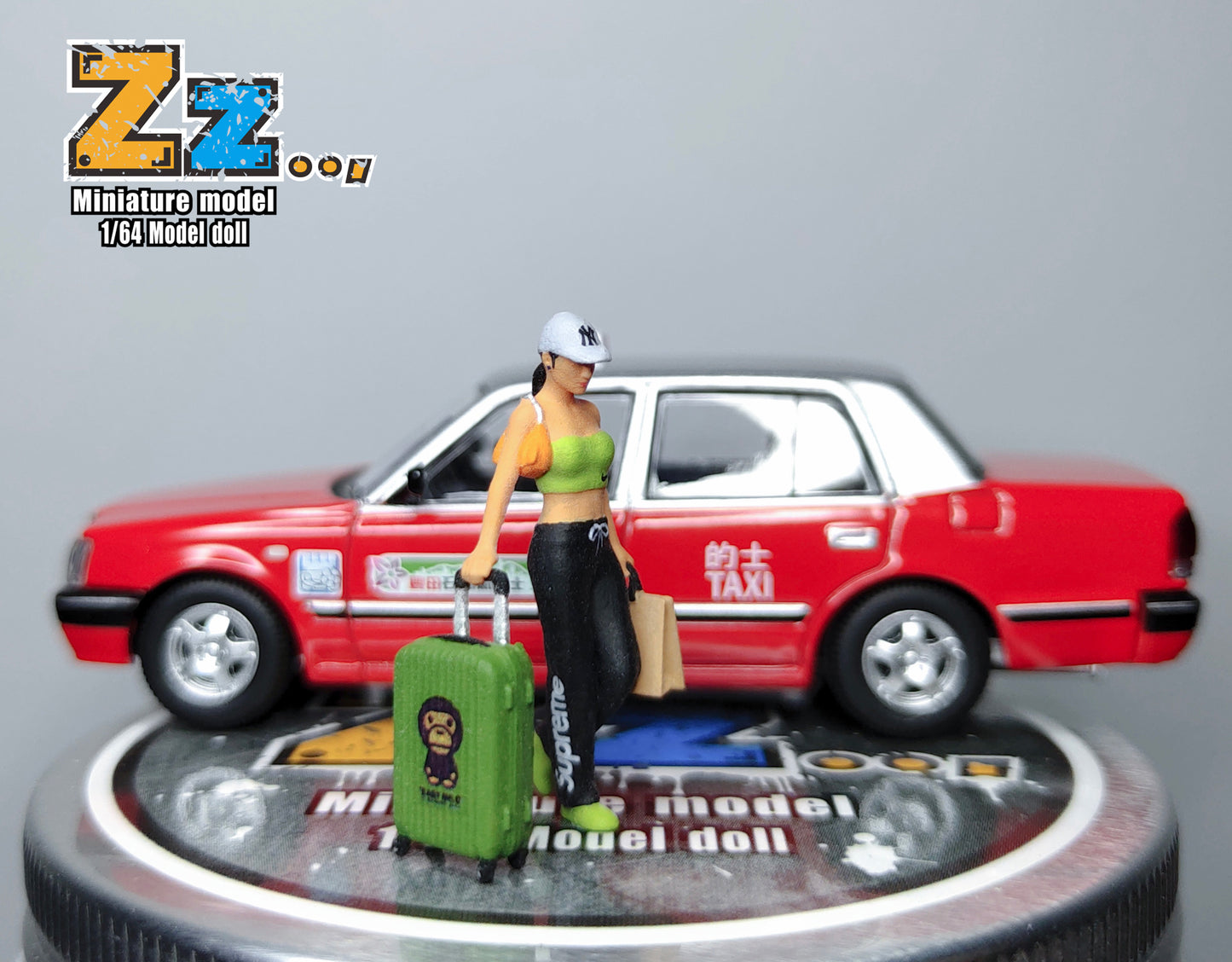 Zz Studio 1/64 Figure Model Traveling Girl 02 Collection Miniature Hand-painted