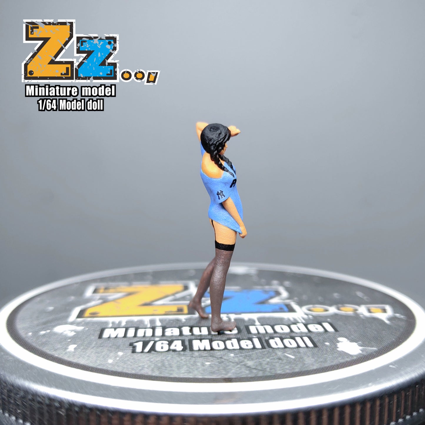 Zz Studio 1/64 Figure Model Shy Girl Collection Miniature Hand-painted