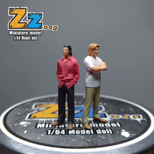 Zz Studio 1/64 Figure Model Members of The Emperor Racing Team Collection Miniature Hand-painted