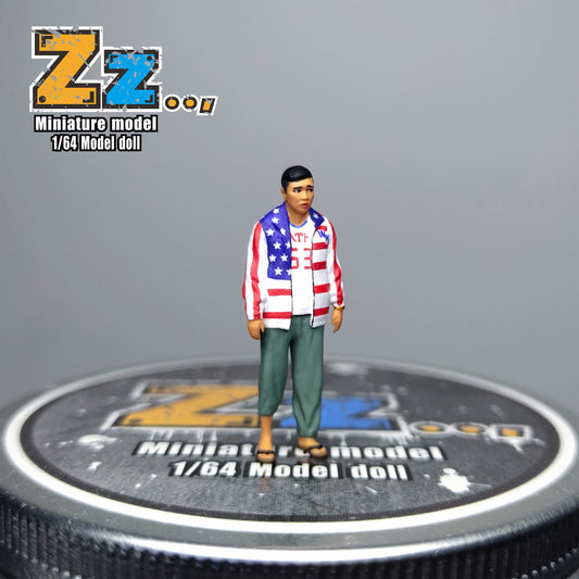 Zz Studio 1/64 Figure Model Fat Car God Girl Collection Miniature Hand-painted