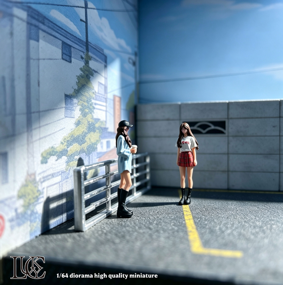 Lucky Studio 1/64 Scale Figurines Model Entrusting The Girl Duo Collection Miniature Hand-painted