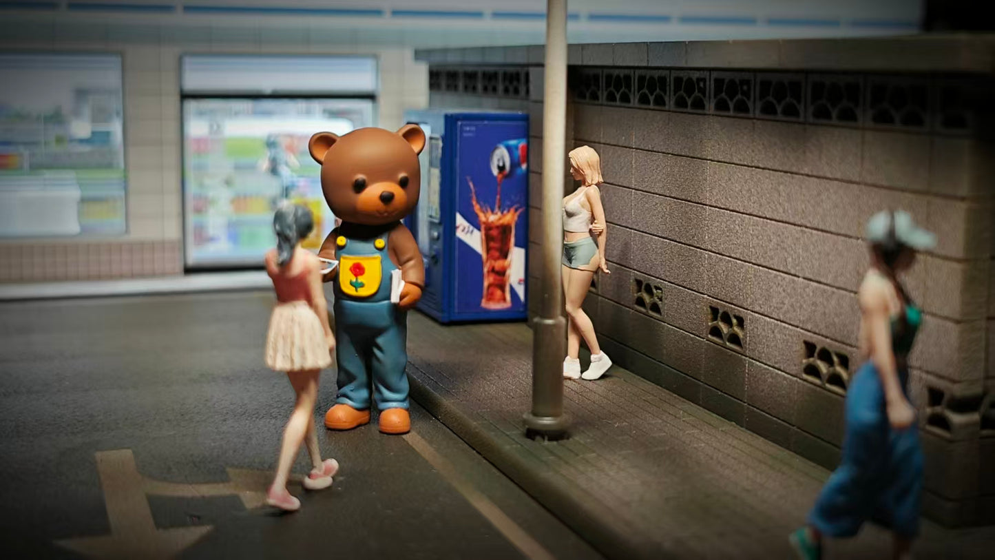 WX-MADE 1/64 Scale Figurines Model The Girl Handing Out Leaflets Collection Miniature Hand-painted