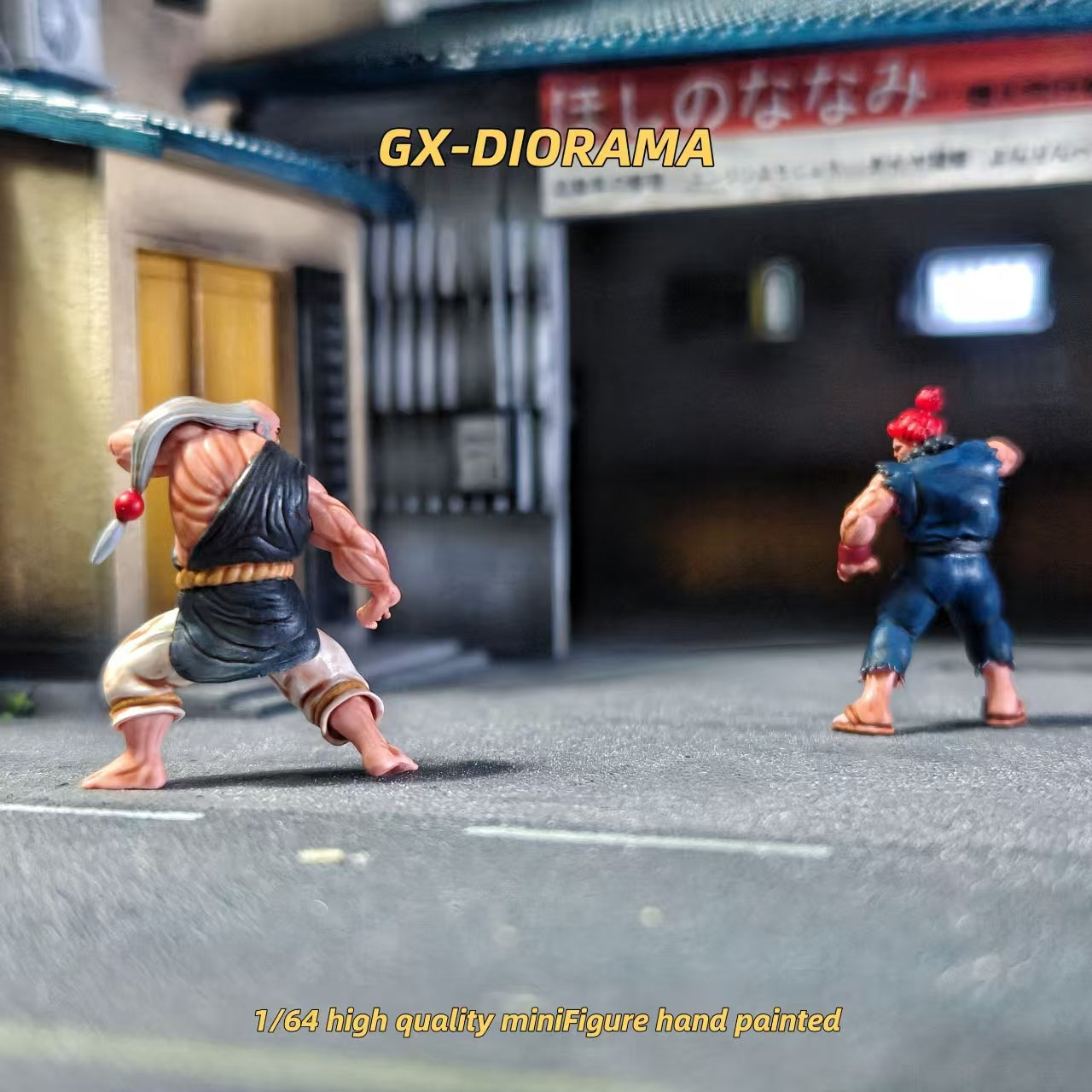 GX-DIORAMA 1/64 Figure Model Street Fighter Series Ghost&Gang Fist CollectionMiniature Hand-painted