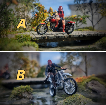 Lucky Studio  1/64 Scale Figurines Model Motorcycle Doll Collection Miniature Hand-painted