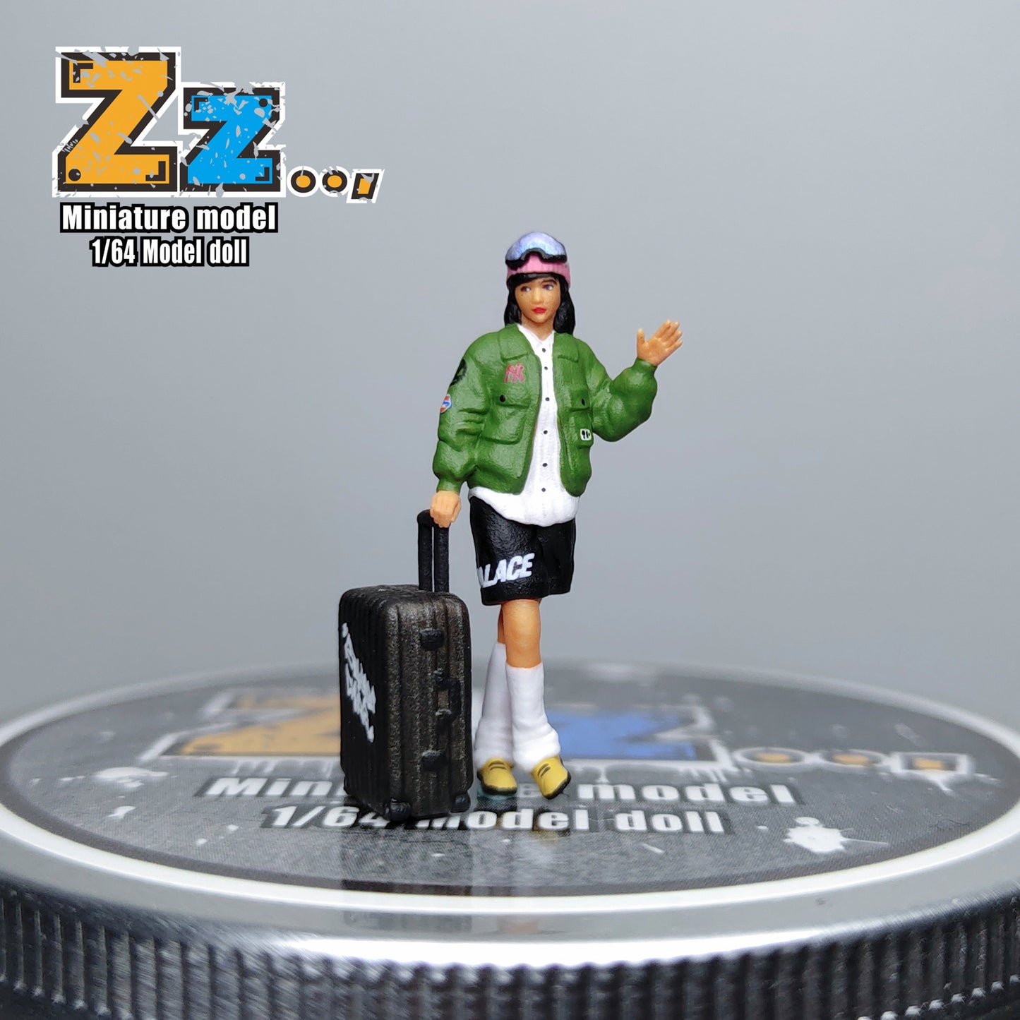 Zz Studio 1/64 Figure Model Sports Jacket Girl Collection Miniature Hand-painted