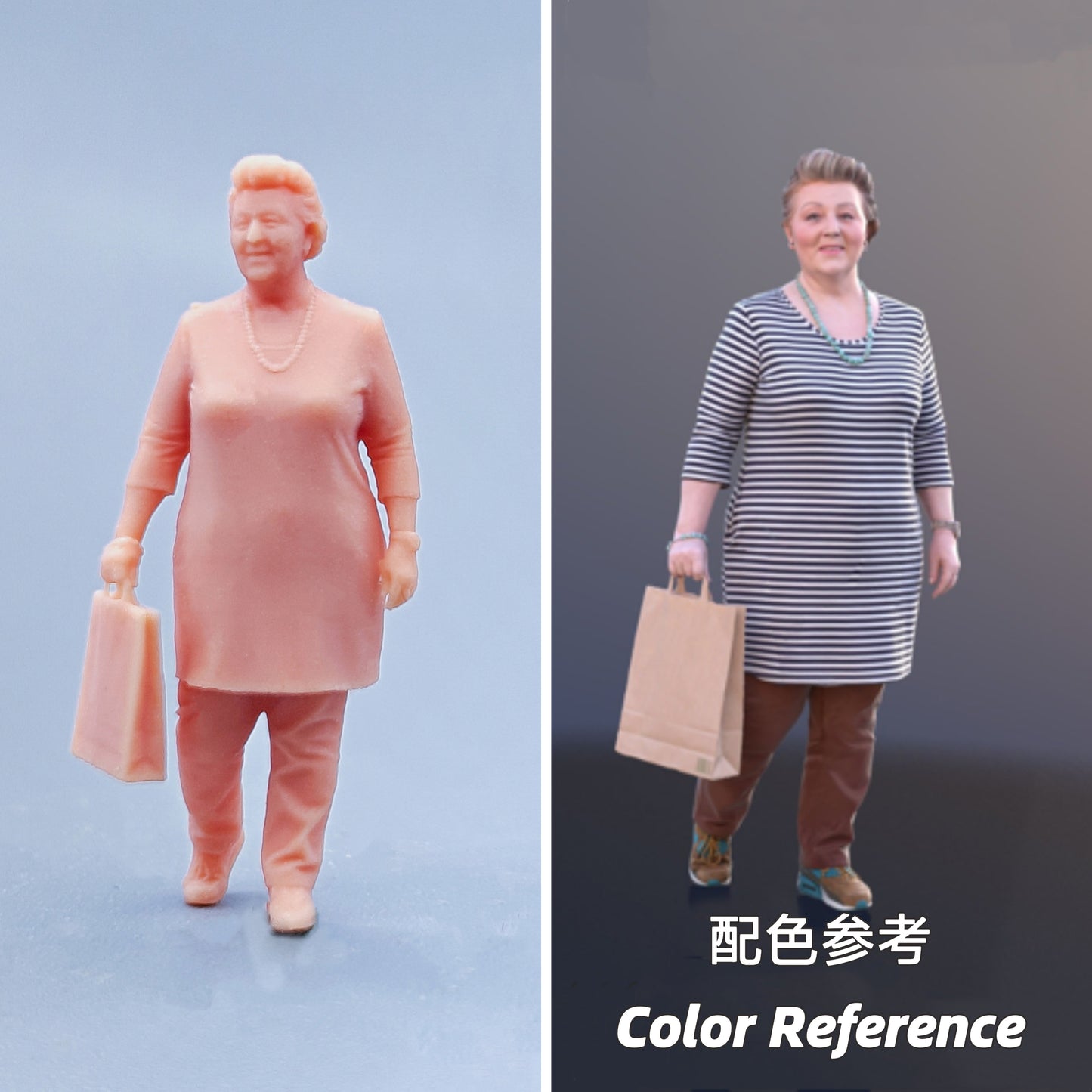 1/64 1/43 Figurines Scale Model Resin Shopping Couple Uncolored Miniatures Diorama Hand-painted D309 D310