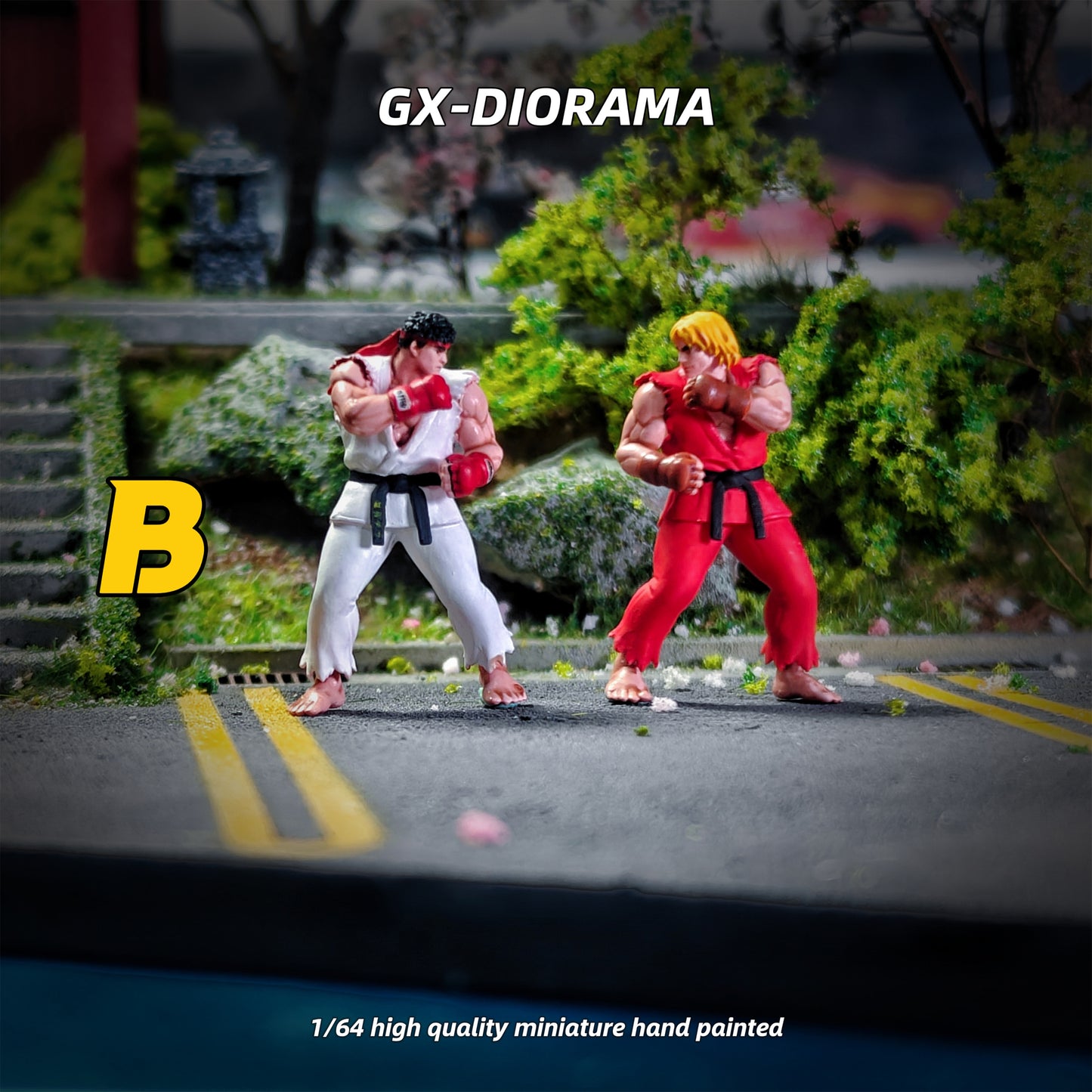 GX-DIORAMA 1/64 Figure Model Street Fighter Series Long&Ken Duo CollectionMiniature Hand-painted
