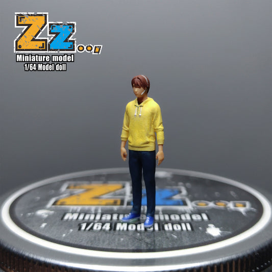 Zz Studio 1/64 Figure Model Katagiri Xia Xiang - Yellow Clothes Collection Miniature Hand-painted