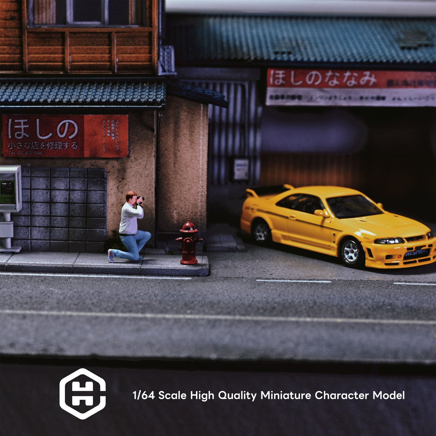 EHC Model 1/64 Scale Figurines Model Travel Photography Duo Collection Miniature Hand-painted
