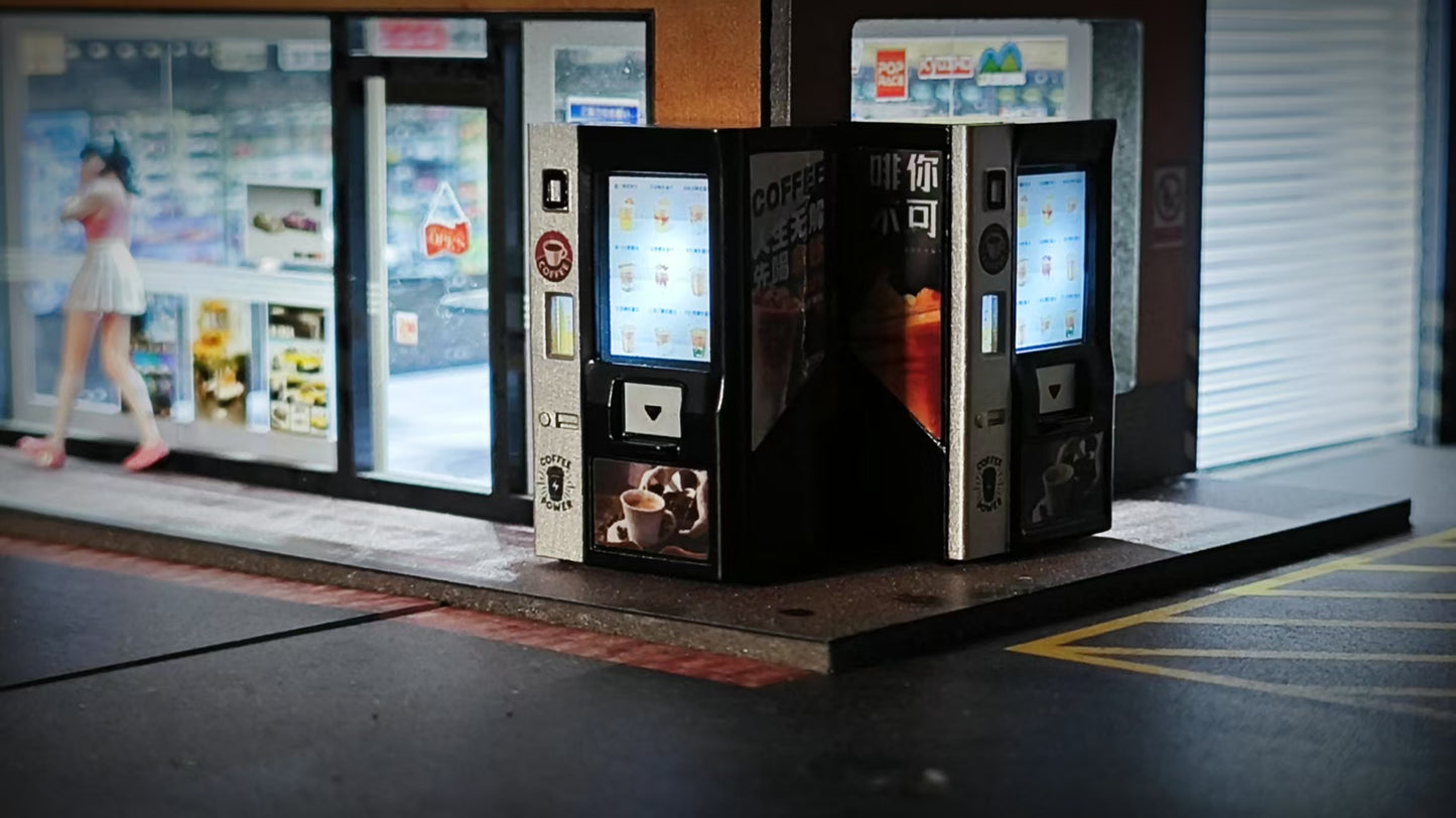 WX-MADE 1/64 Scale Figurines Model New Coffee Vending Machine Collection Miniature Hand-painted