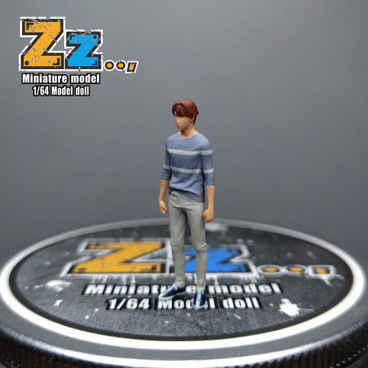 Zz Studio 1/64 Figure Model Katagiri Summer Direction - Grey Blue Collection Miniature Hand-painted