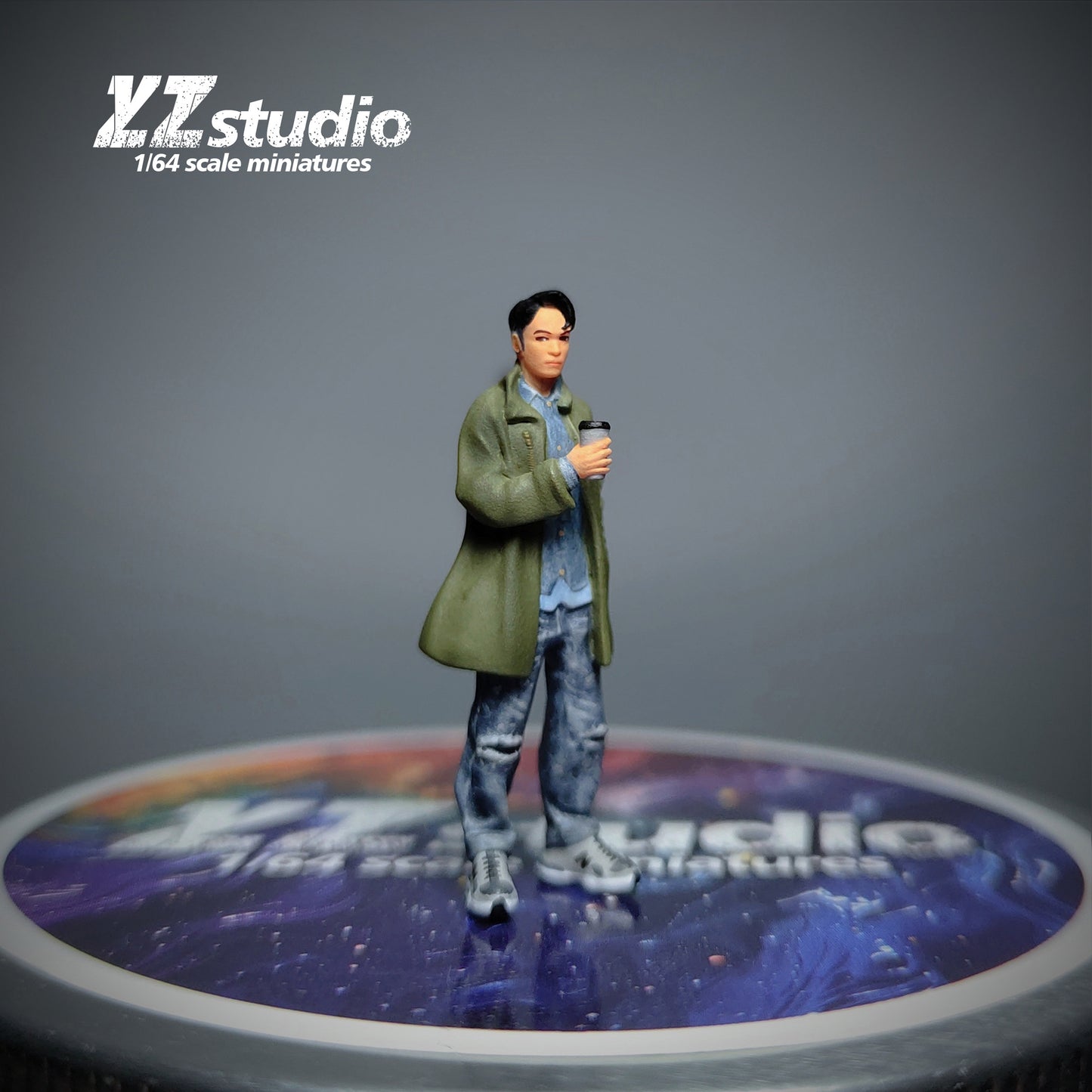 Zz Studio 1/64 Figure Model Lazy Coffee Collection Miniature Hand-painted