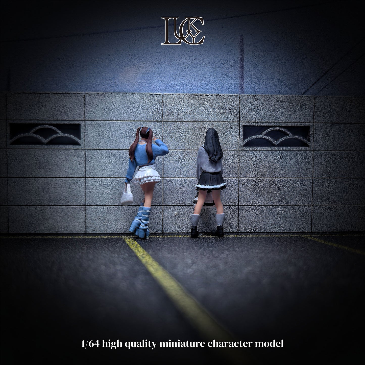 Lucky Studio 1/64 Scale Figurines Model Landmine-kei Sweet Girls Duo Collection Miniature Hand-painted