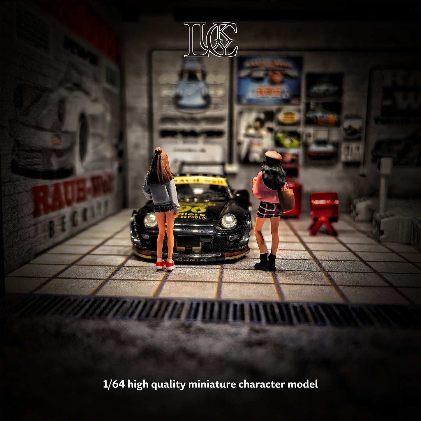 Lucky Studio 1/64 Scale Figurines Model Showdown Sisters Duo Collection Miniature Hand-painted