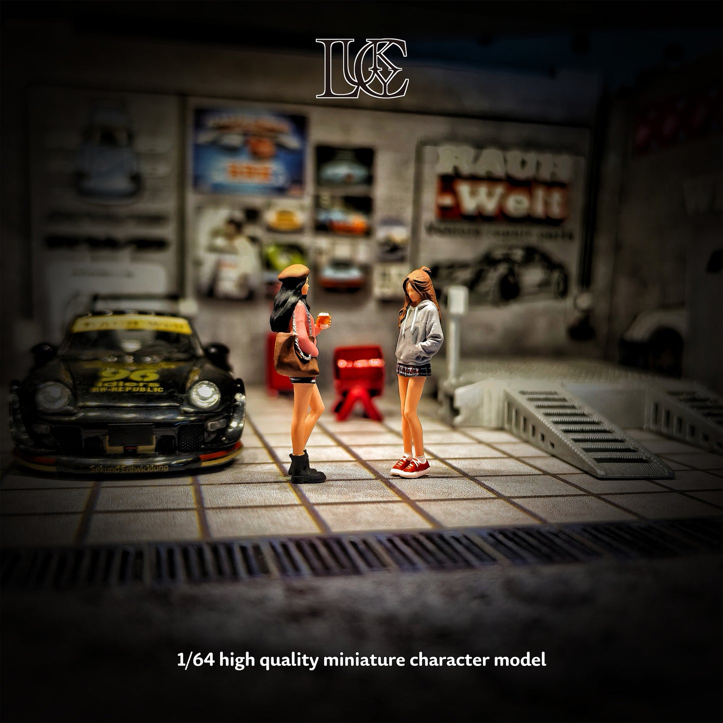 Lucky Studio 1/64 Scale Figurines Model Showdown Sisters Duo Collection Miniature Hand-painted