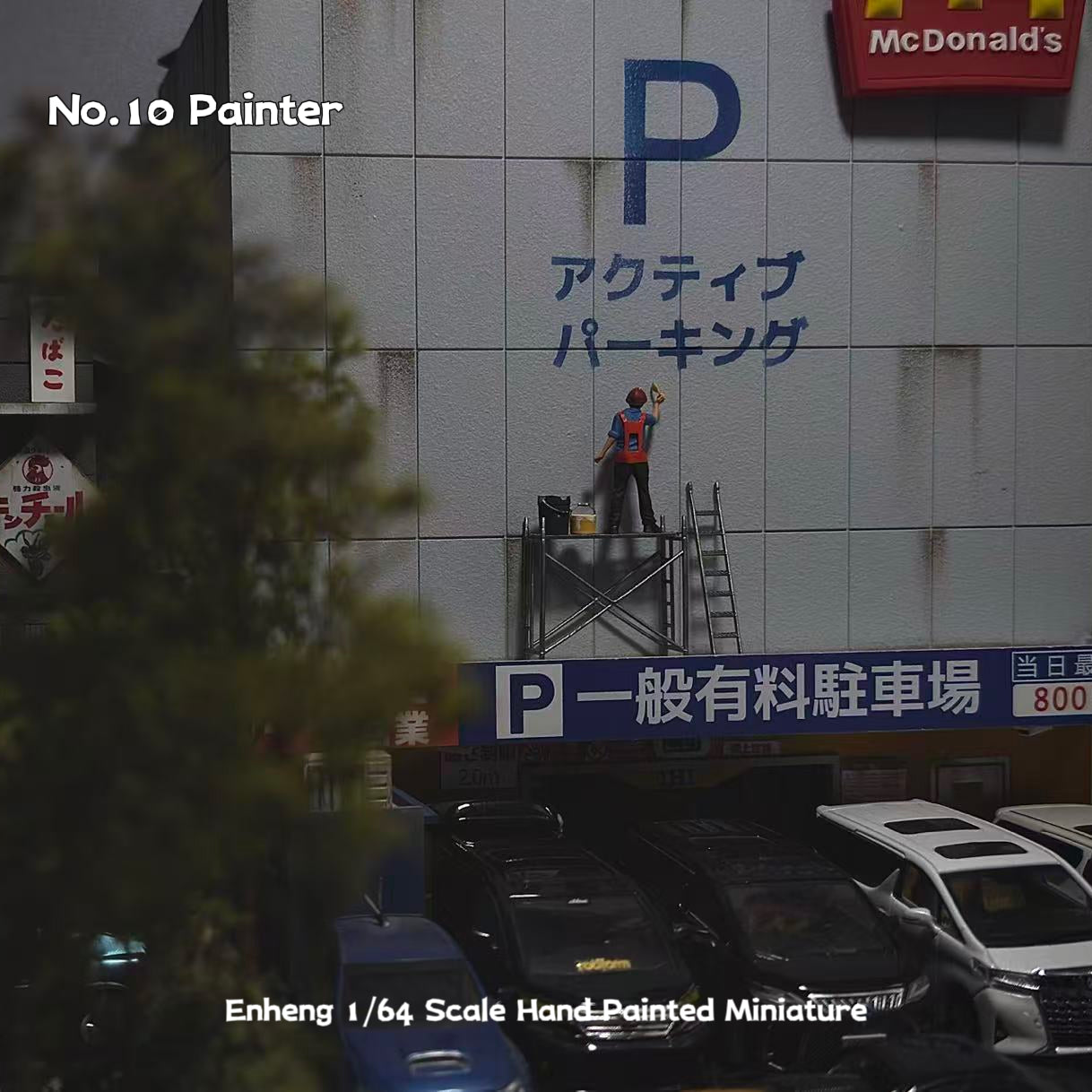 Enheng  1/64 Scale Figurines Model No.10 Painters' Kit Collection Miniature Hand-painted