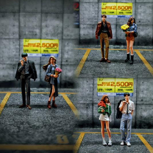 WT Minifactory 1/64 Scale Figurines Model Couple Giving Flowers Duo Miniature Hand-painted