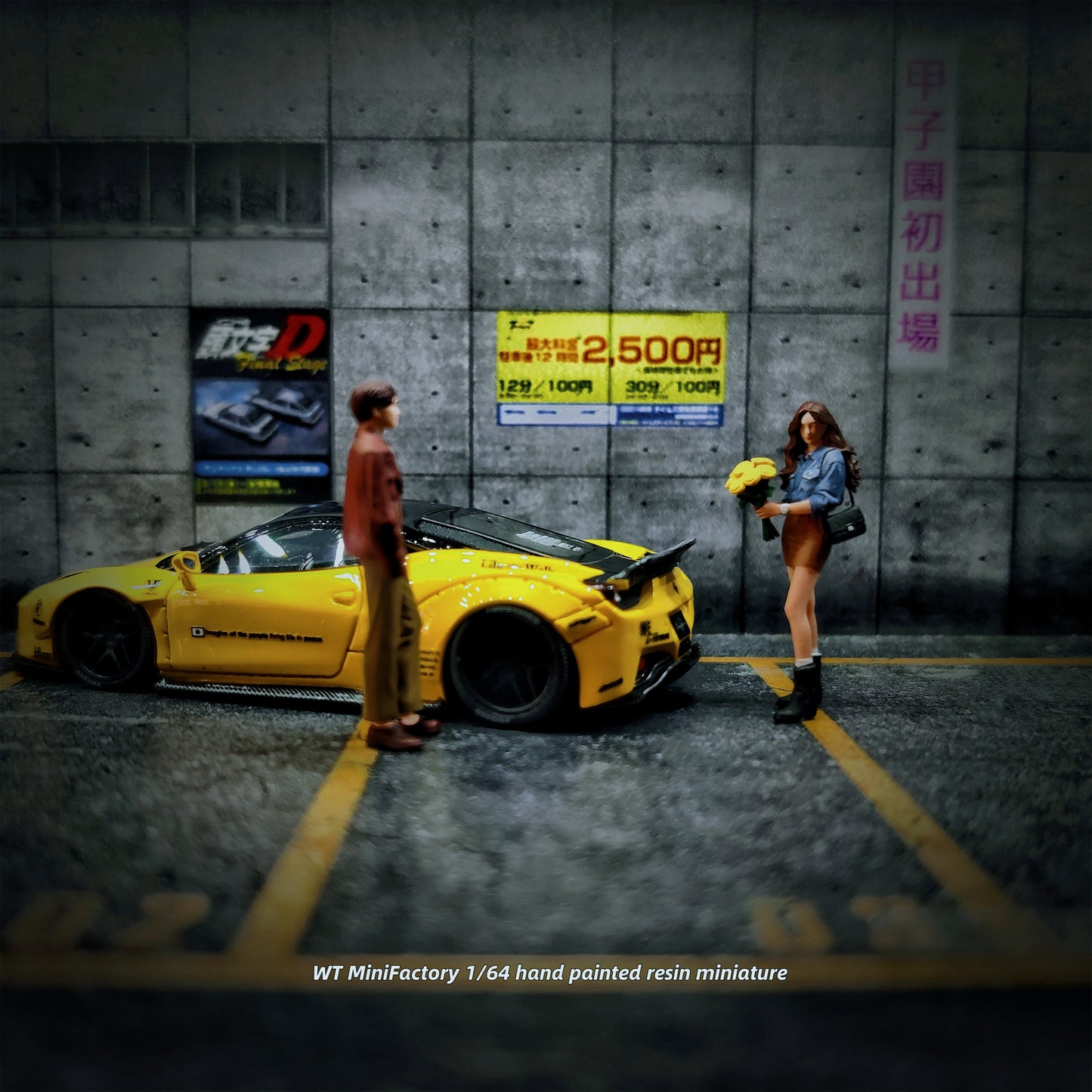 WT Minifactory 1/64 Scale Figurines Model Couple Giving Flowers Duo Collection Miniature Hand-painted