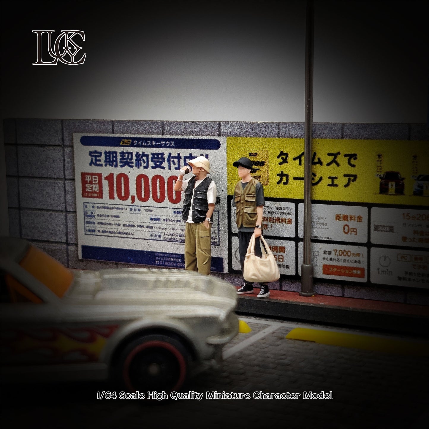 Lucky Studio 1/64 Scale Figurines Model  Vest-wearing Duo Miniature Hand-painted