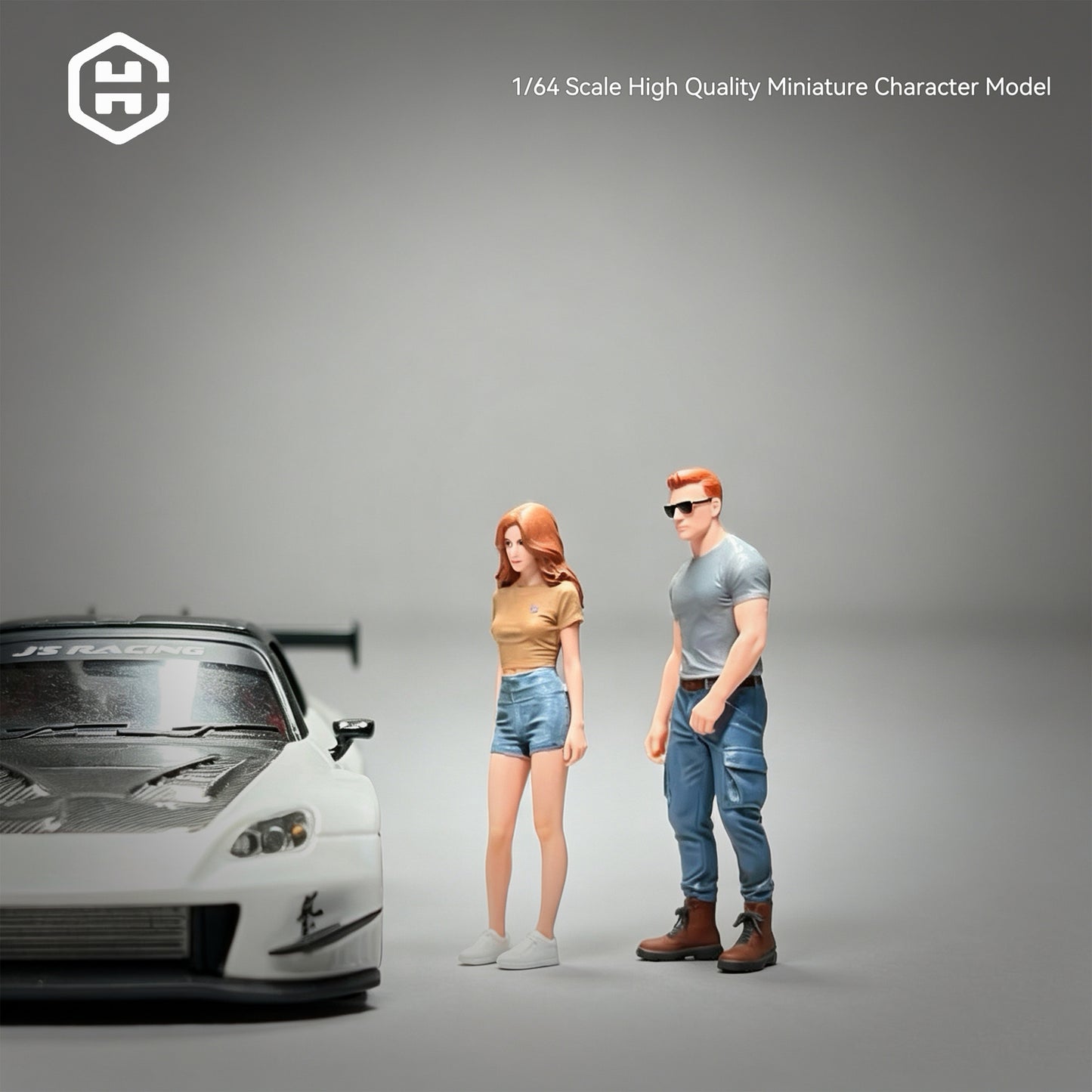 EHC Model 1/64 Scale Figurines Model Hunk & Hottie Duo Collection Miniature Hand-painted