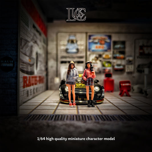 Lucky Studio 1/64 Scale Figurines Model Showdown Sisters Duo Collection Miniature Hand-painted