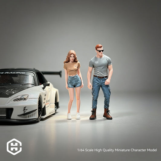 EHC Model 1/64 Scale Figurines Model Hunk & Hottie Duo Collection Miniature Hand-painted