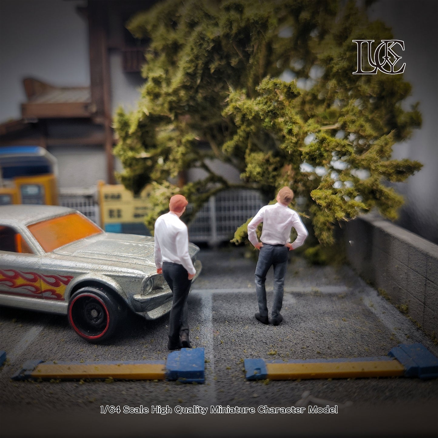 Lucky Studio 1/64 Scale Figurines Model White Shirt Men Duo Miniature Hand-painted