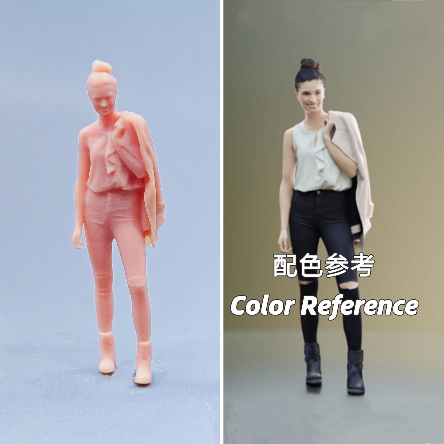 1/64 1/43 Figurines Scale Model Resin Clothing Shawl for Men and Women Uncolored Miniatures Diorama Hand-painted D306 D307