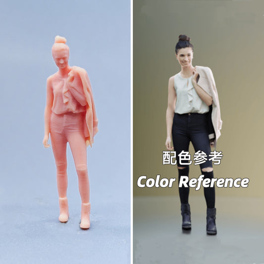 1/64 1/43 Figurines Scale Model Resin Clothing Shawl for Men and Women Uncolored Miniatures Diorama Hand-painted D306 D307