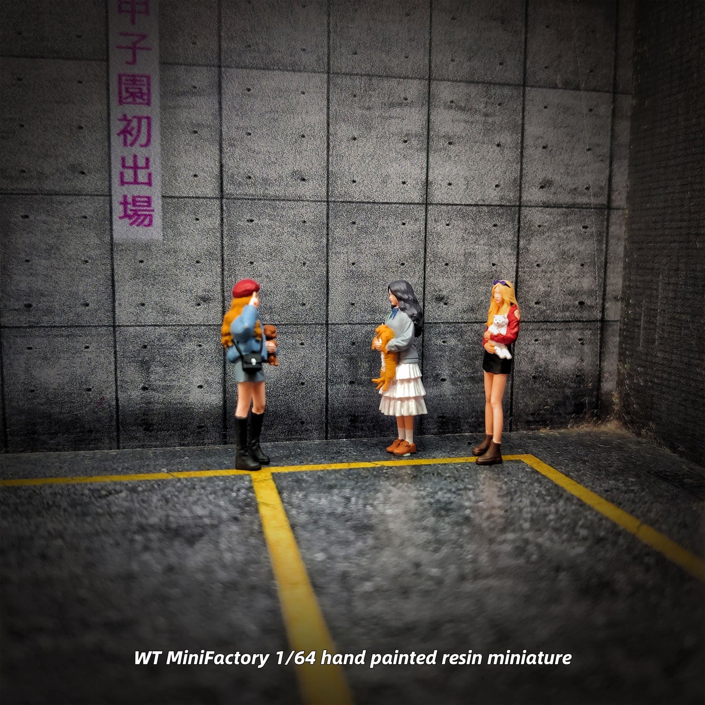 WT Minifactory 1/64 Scale Figurines Model   Pet Party Trio Collection Miniature Hand-painted